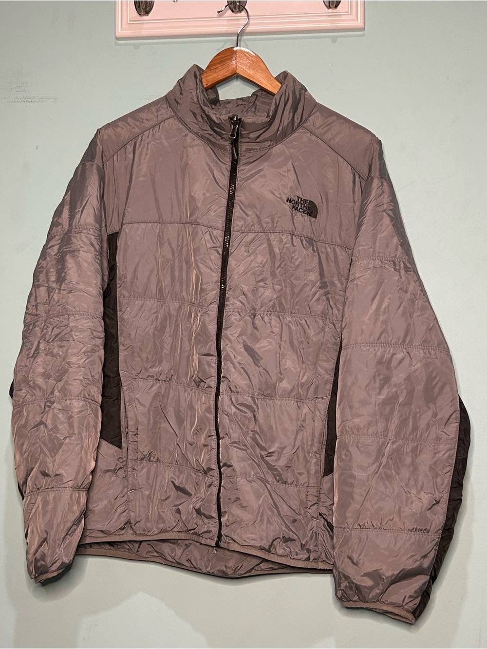 The North Face Jacket - Light Gray with Black Label